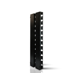 Enson Organizador de Cables Vertical, 25U, Negro 
