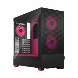 Gabinete Fractal Design Pop Air, Midi-Tower, ATX/Micro-ATX/Mini-ITX, USB 3.0, sin Fuente, 3 Ventiladores Instalados, Negro/Magenta  
