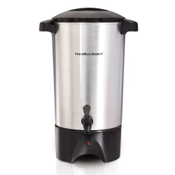 Hamilton Beach Cafetera 40515R, 45 Tazas, Acero Inoxidable 