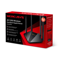 Router Mercusys Gigabit Ethernet de Banda Dual MR30G AC1200, Inalámbrico, 1167Mbit/s, 3x RJ-45, 2.4/5GHz, 4 Antenas Omnidireccionales de 5dBi 