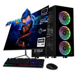 Computadora Gamer Xtreme PC Gaming CM-05774, AMD Ryzen 5 5500, NVIDIA GeForce RTX 3050, 16GB, 1TB SSD, Wi-Fi, Windows 10 Prueba + Teclado/Mouse/Monitor de 23.8