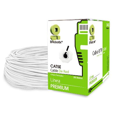 BRobotix Bobina de Cable Ethernet Cat5e, UTP, 305 Metros 