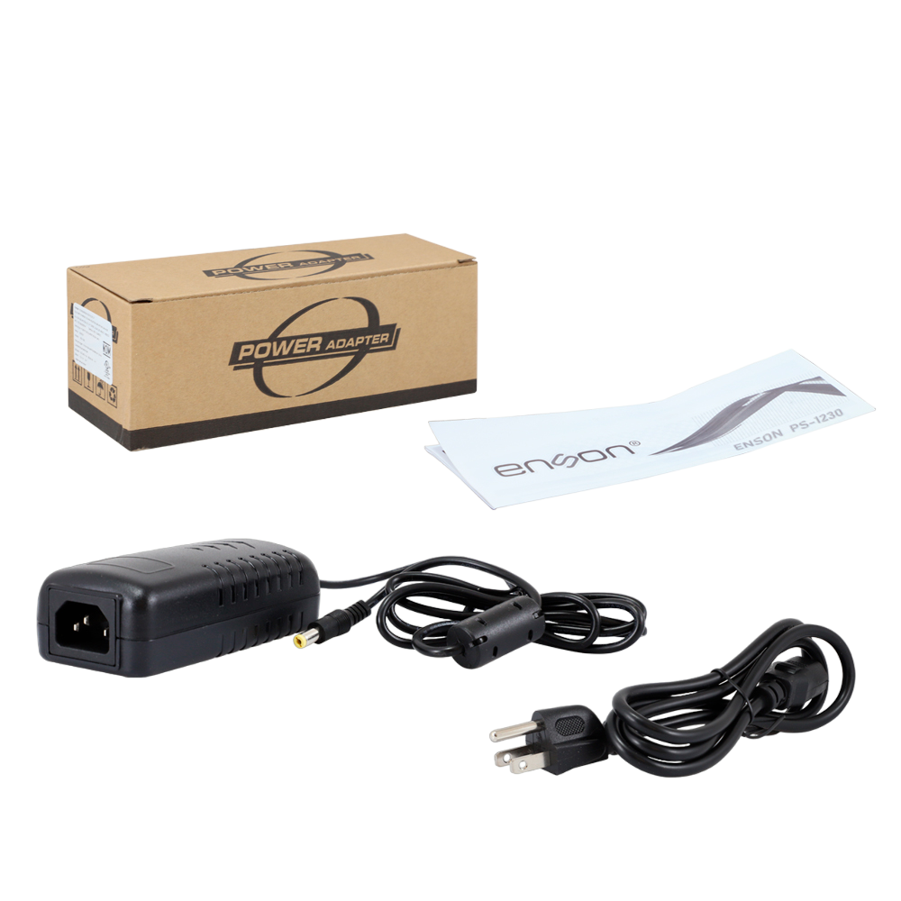 Enson EN-PS-1230 Cargador para Cámara, 3A, Salida 12V 