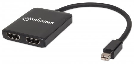 Manhattan Divisor de Video Mini DisplayPort Macho - 2x HDMI Hembra, Negro